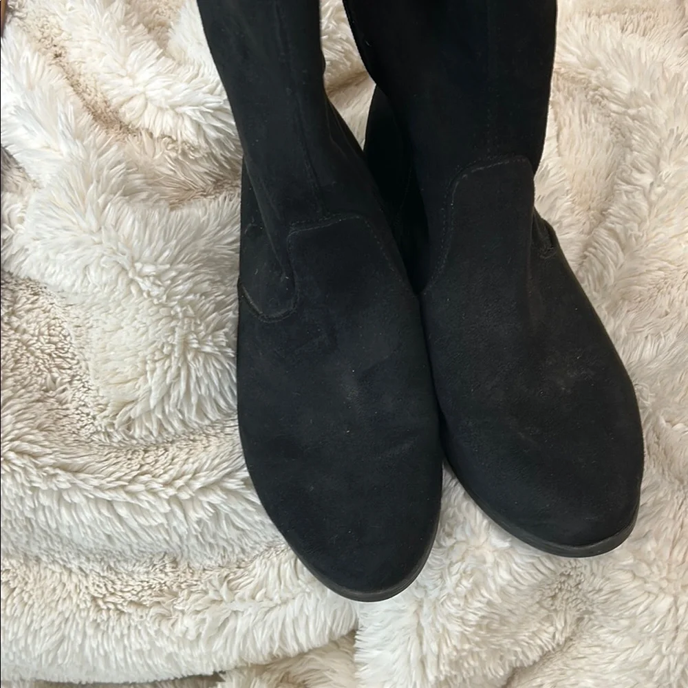 Time and Tru Black Over-the-Knee Boots